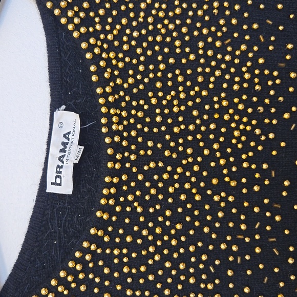 Vintage BRANA wool embellished sweater - Picture 2 of 5